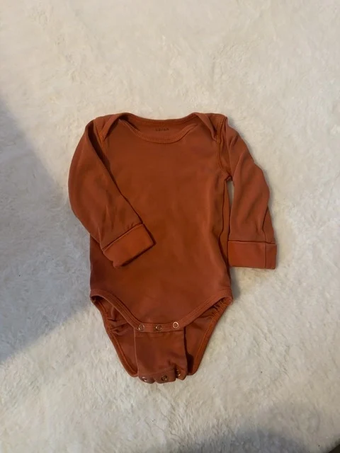 Koko 62/68 / Pippi oranssi pitkähihainen body