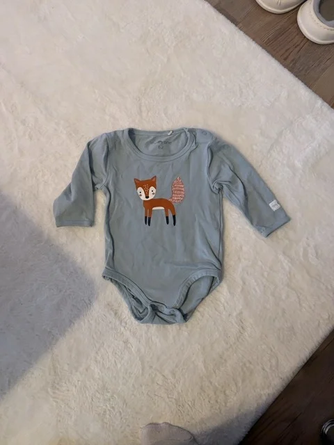 Koko 62 / Tiny one vaaleansininen pitkähihainen kettubody