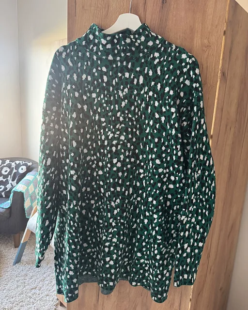 Vihreä kuvioitu pitkähihainen neulepaita, House XXL