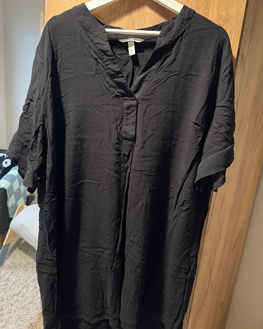 Musta tunika / pitkä pusero, H&M XL